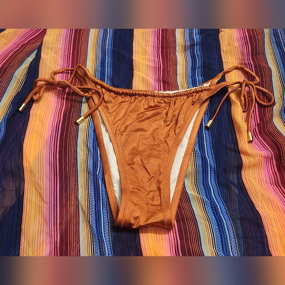 🏖3/$37 Victoria's Secret, Bronze Mix & Match String Bikini Bottom